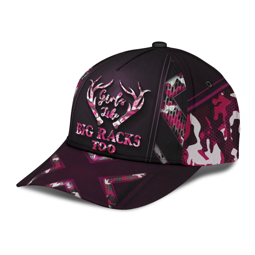 Girls Like Big Racks Deer Hunting Classic Cap For Weekend Travel Outdoor Events And Casual Outfits