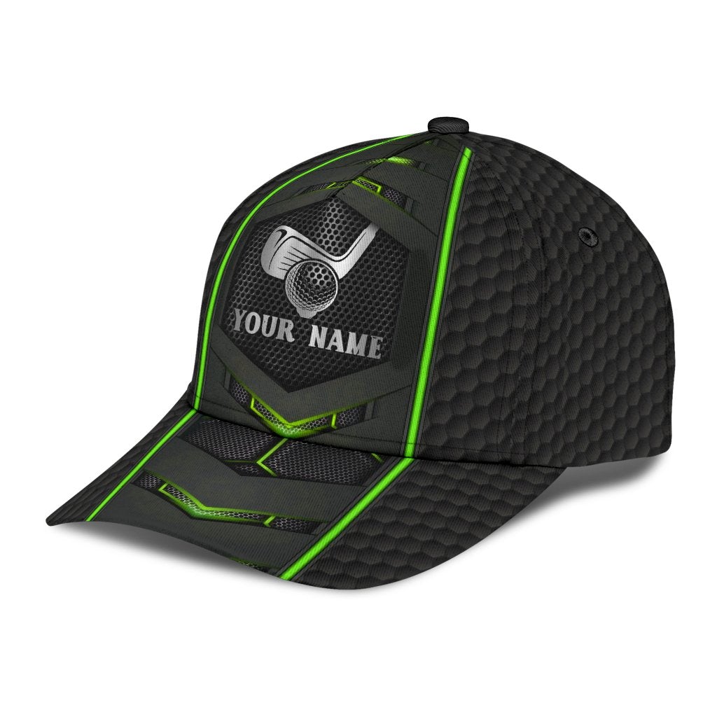 Custom Black Carbon Golf Personalized Name Classic Cap For Beach Days Travel And Relaxed Everyday Outfits