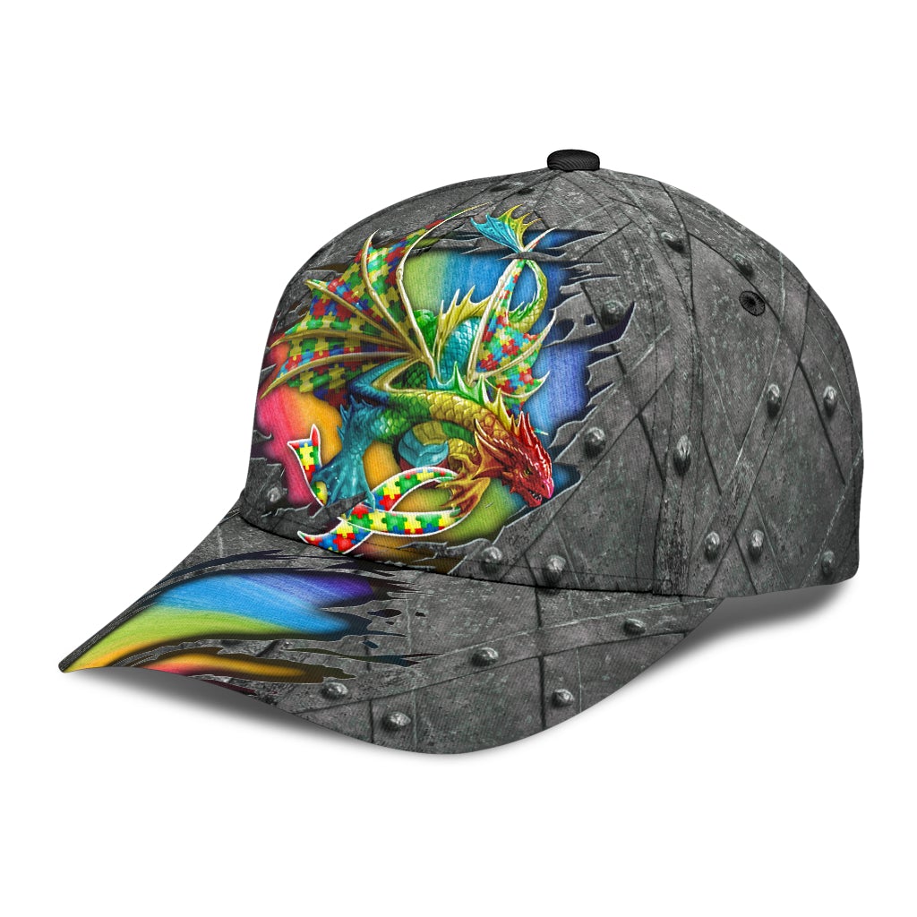 Autism Dragon Unique Awareness Classic Cap For Relaxed Daily Style Vacations And Festival Wear