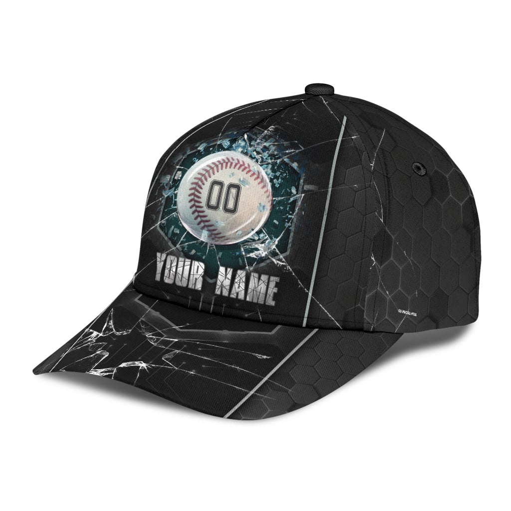 Custom Baseball Breaking Personalized Name Number Classic Cap For Everyday Wear Vacations And Seasonal Activities