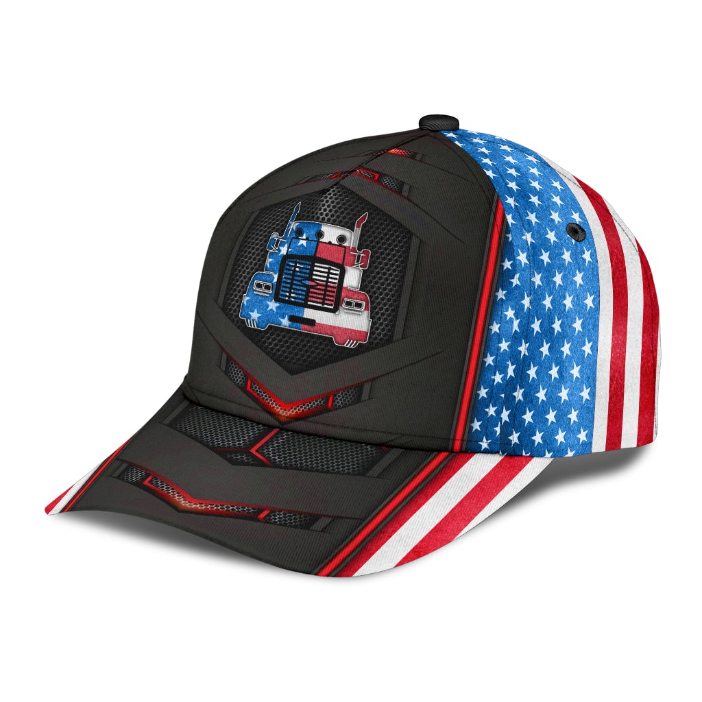 Truck American Flag Driver Pride Classic Cap For Holiday Trips Daily Outfits And Thoughtful Gifting