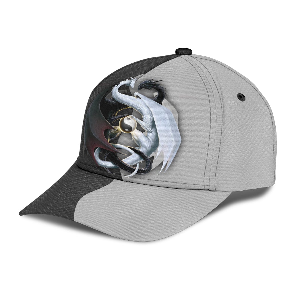 Dragon Black White Classic Cap For Beach Travel Outdoor Events And Relaxed Casual Wear