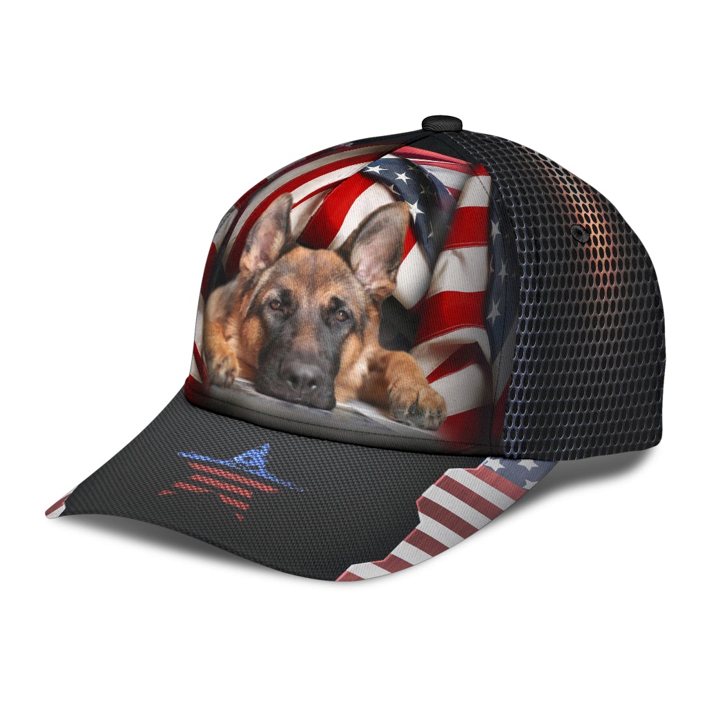American German Shepherd Dog Lover Classic Cap For Daily Comfort Outdoor Fun And Weekend Vacations
