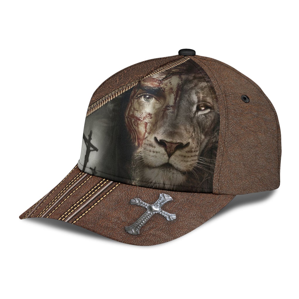 Jesus And Lion Faith Strength Symbol Classic Cap For Holiday Adventures Parties And Comfortable Styling