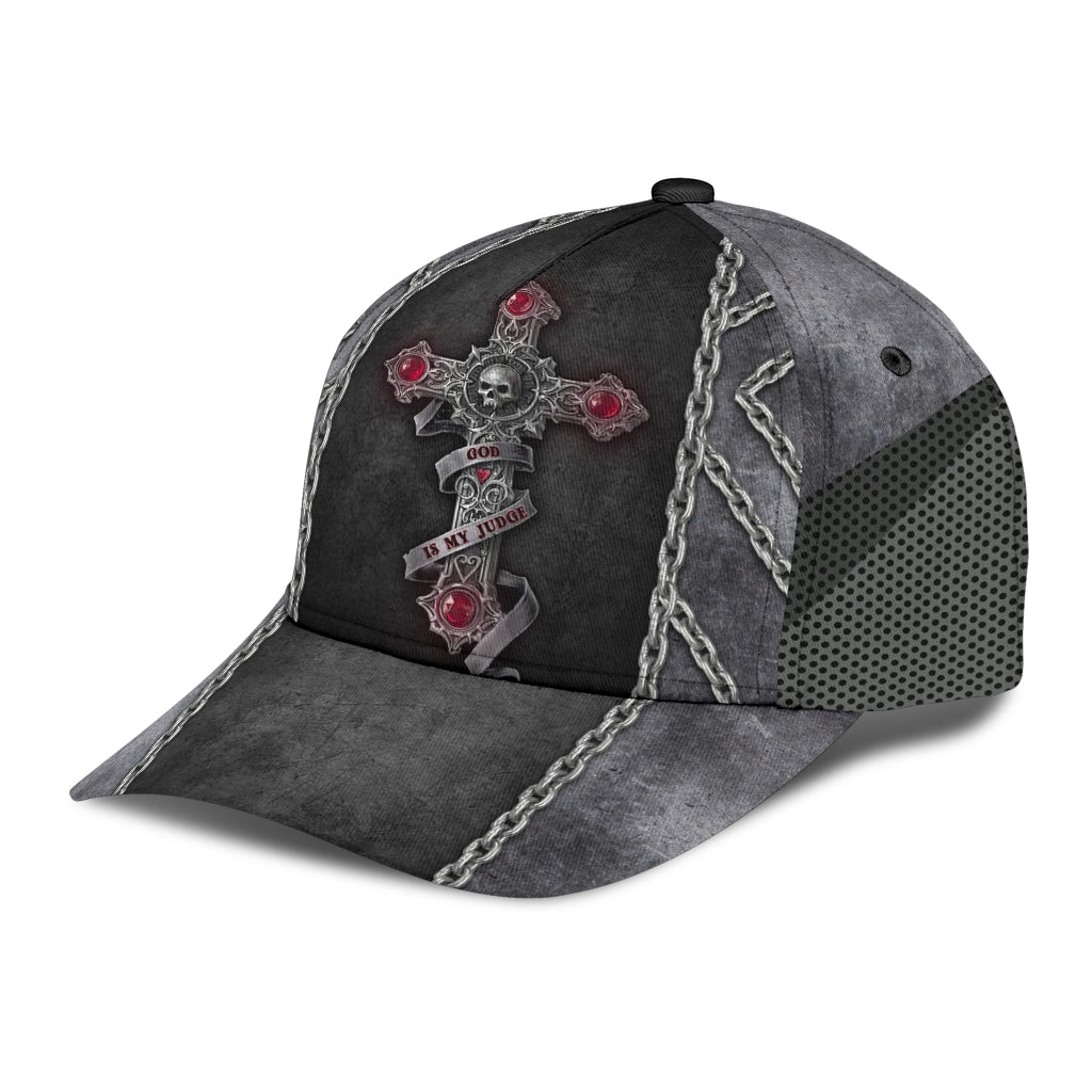 Skull Faith Is My Judge Classic Cap For Nature Lovers Travel And Casual Daily Styling