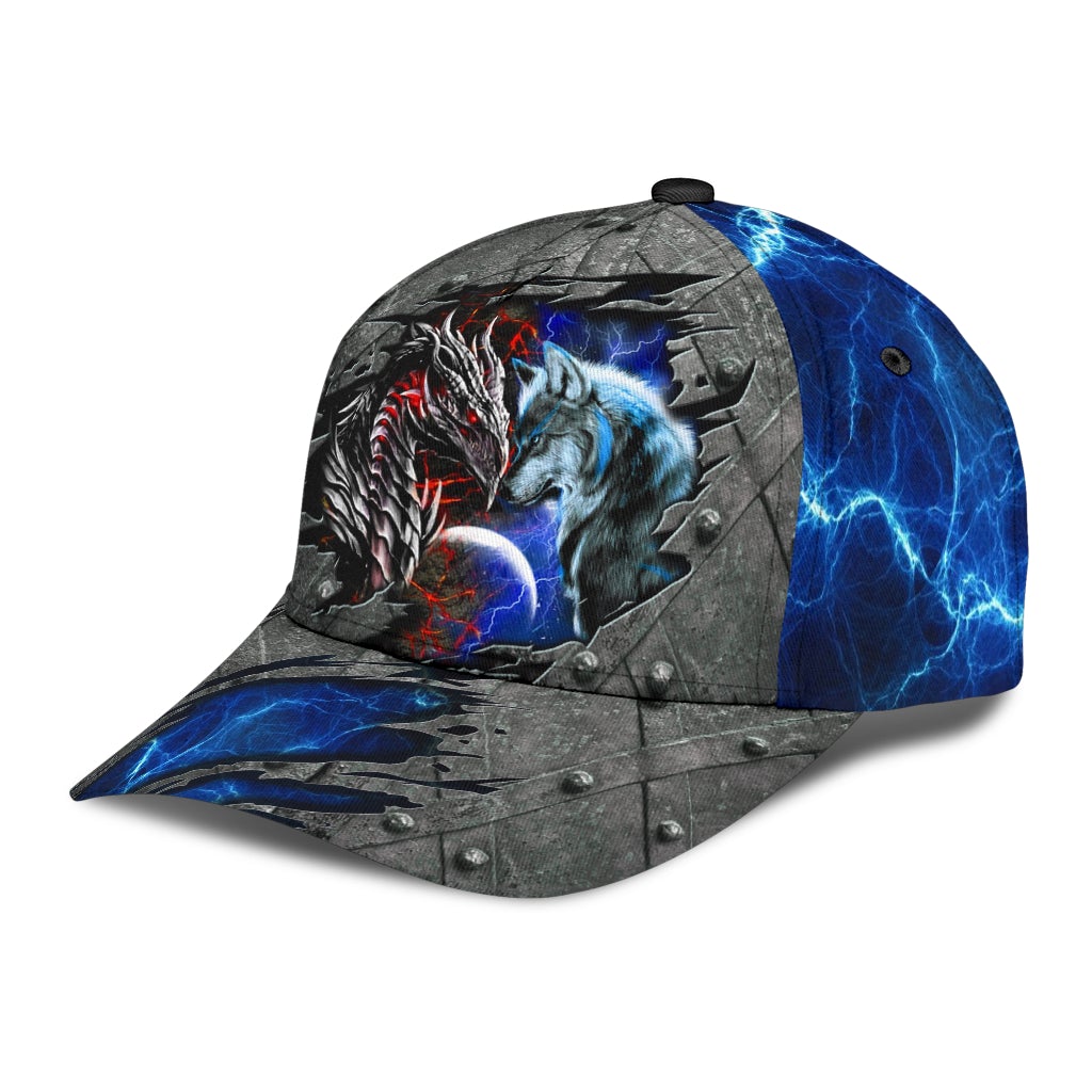 Wolf Heart Dragon Soul Classic Cap For Beach Outings Holidays And Thoughtful Everyday Style