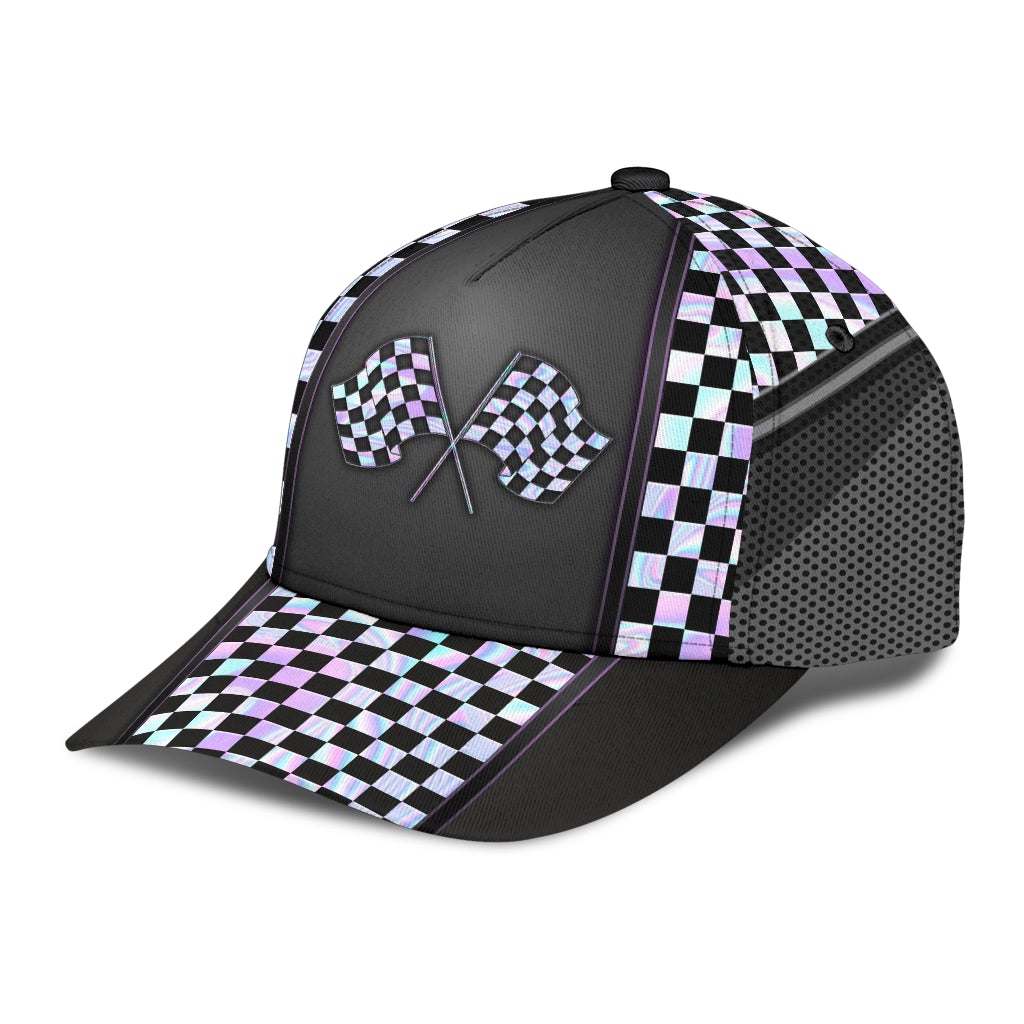 Hologram Pattern Racing Futuristic Classic Cap For Holiday Trips Daily Outfits And Thoughtful Gifting
