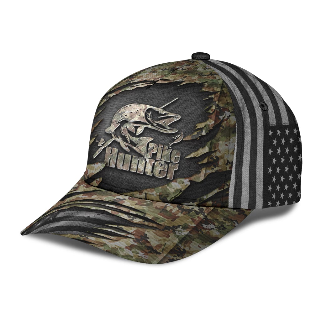 Fishing Pike Hunter Hunting Classic Cap For Beach Days Travel And Relaxed Everyday Outfits