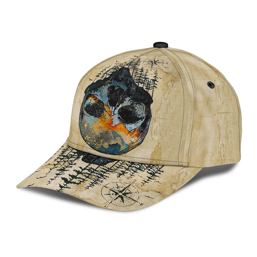 Skull Into The Forest Nature Dark Classic Cap For Everyday Accessories Vacations And Outdoor Fun
