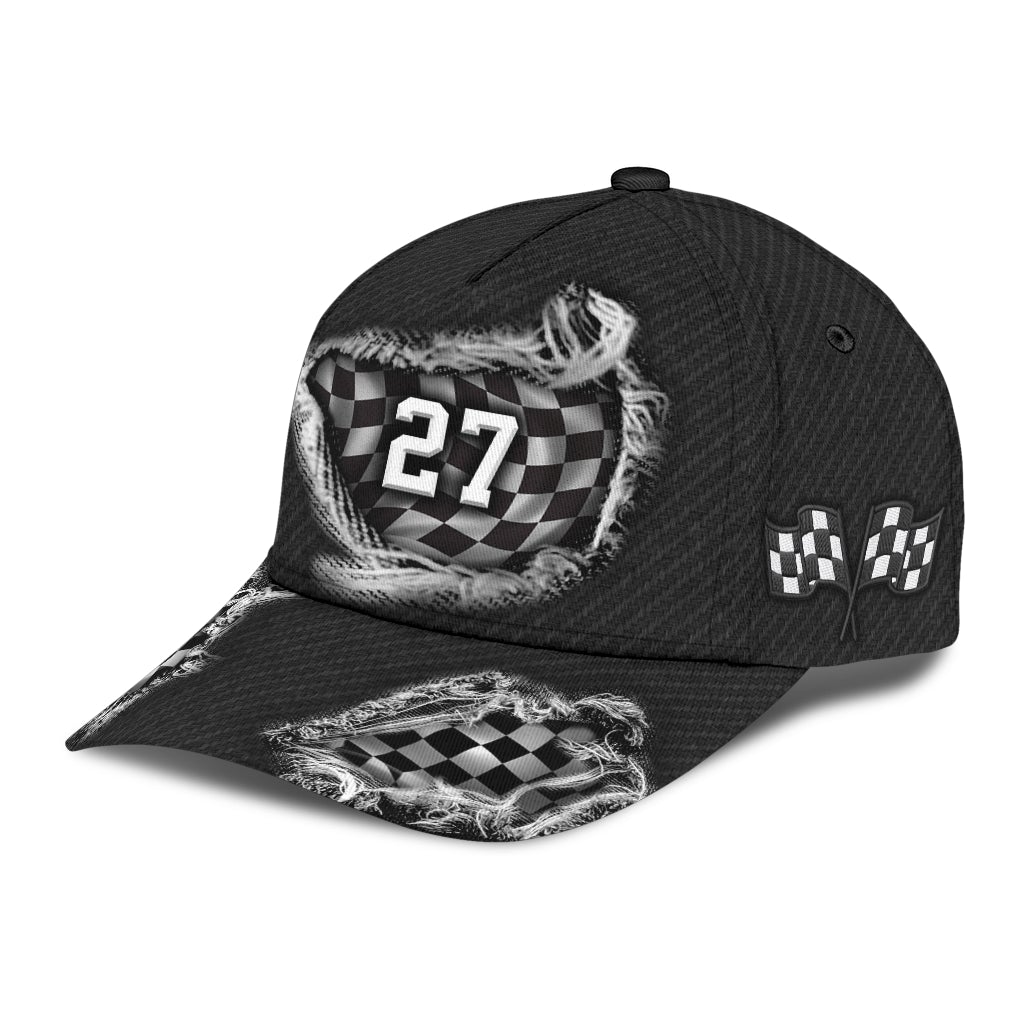 Custom Racing Personalized Number Classic Cap For Daily Wear Travel And Outdoor Activities