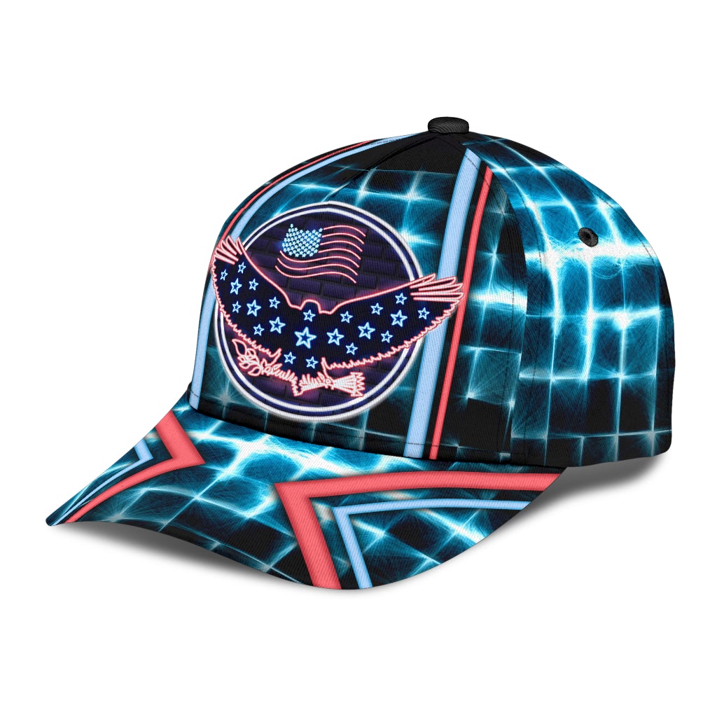 Neon Texture American Eagle Classic Cap For Daily Styling Weekend Travel And Outdoor Activities
