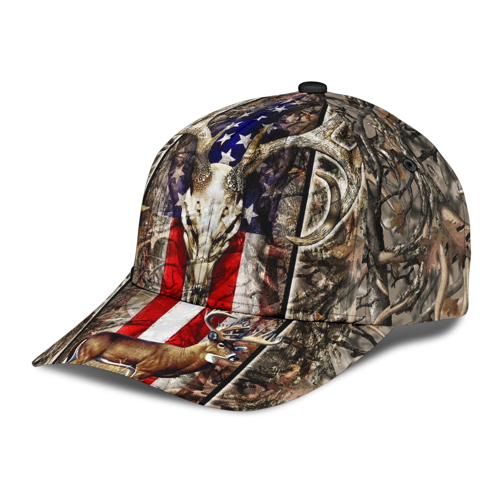 Deer Hunting Camo Pattern Classic Cap For Weekend Travel Outdoor Events And Casual Outfits