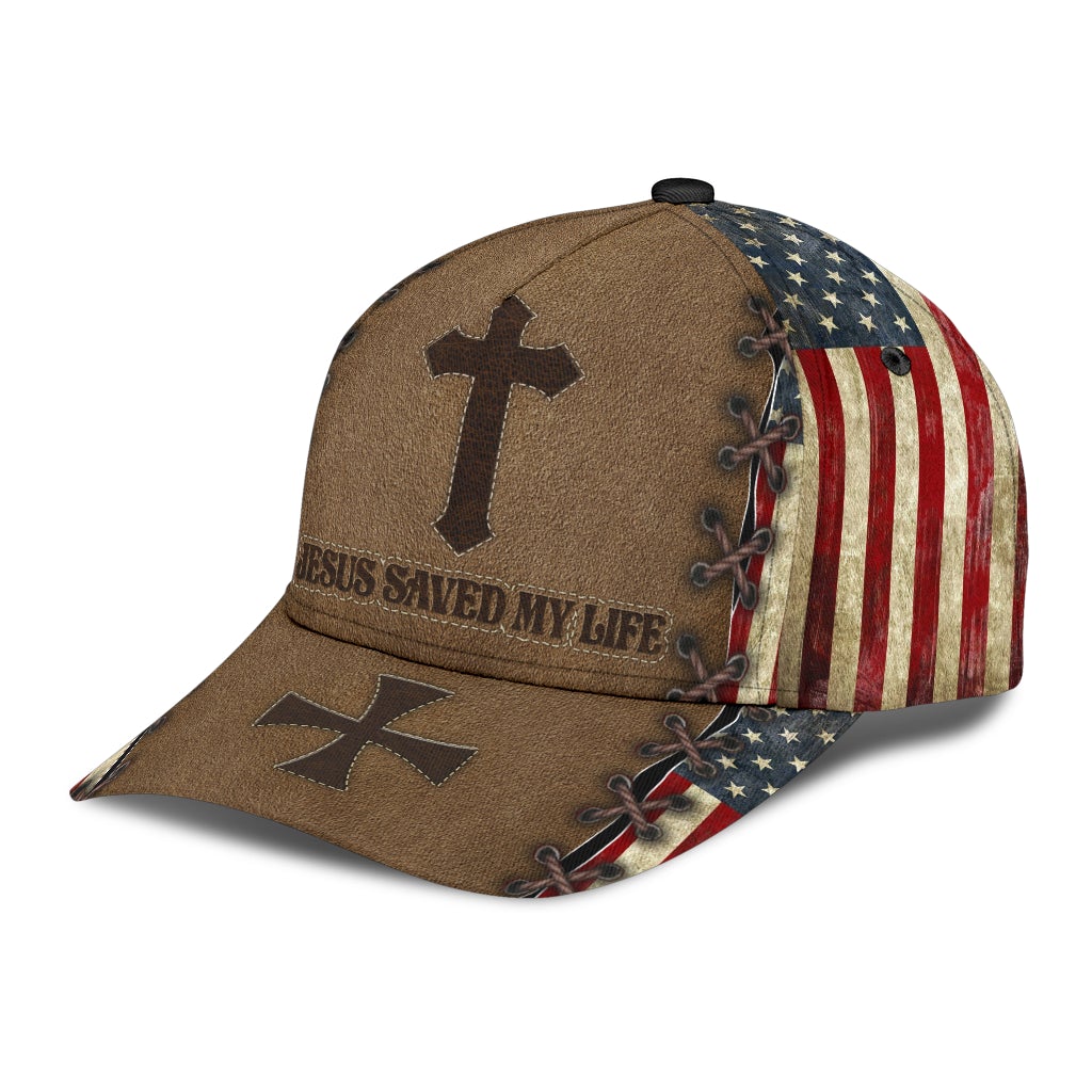Faith Saved My Life American Flag Classic Cap For Comfortable Casual Wear Holidays And Outdoor Trips