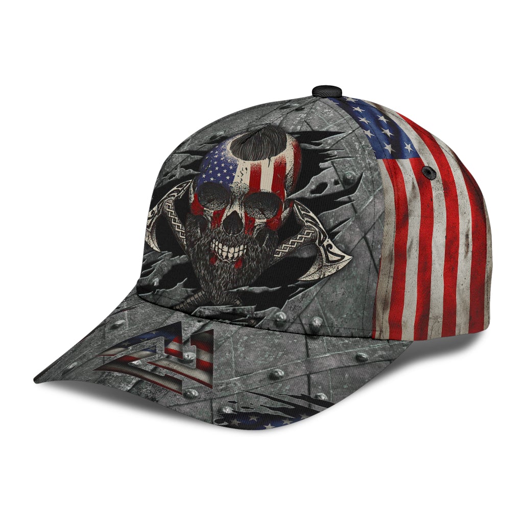 Viking American Flag Classic Cap For Seasonal Outings Outdoor Adventures And Daily Wear