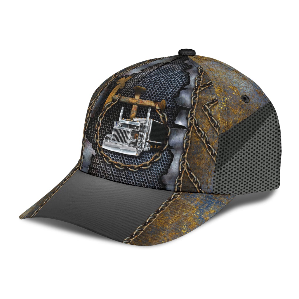 Faith Father Truck Driver Lifestyle Brotherhood Classic Cap For Daily Styling Weekend Travel And Outdoor Activities