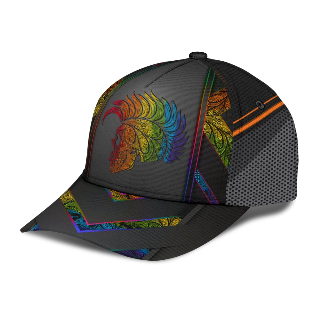 LGBT Skull Pride Art Classic Cap For Beach Outings Holidays And Thoughtful Everyday Style