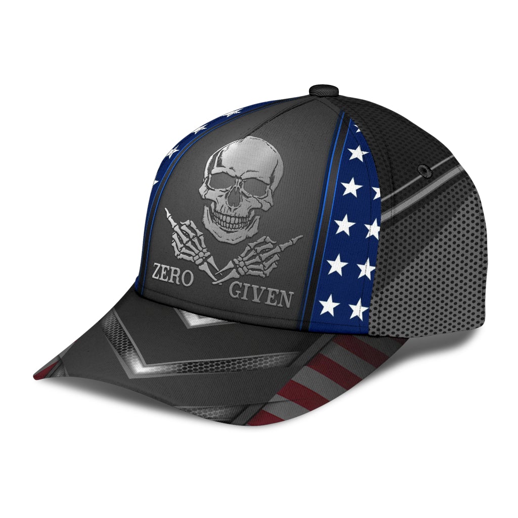 Skull American Flag Zero Given Classic Cap For Casual Travel Parties And Comfortable Outdoor Wear