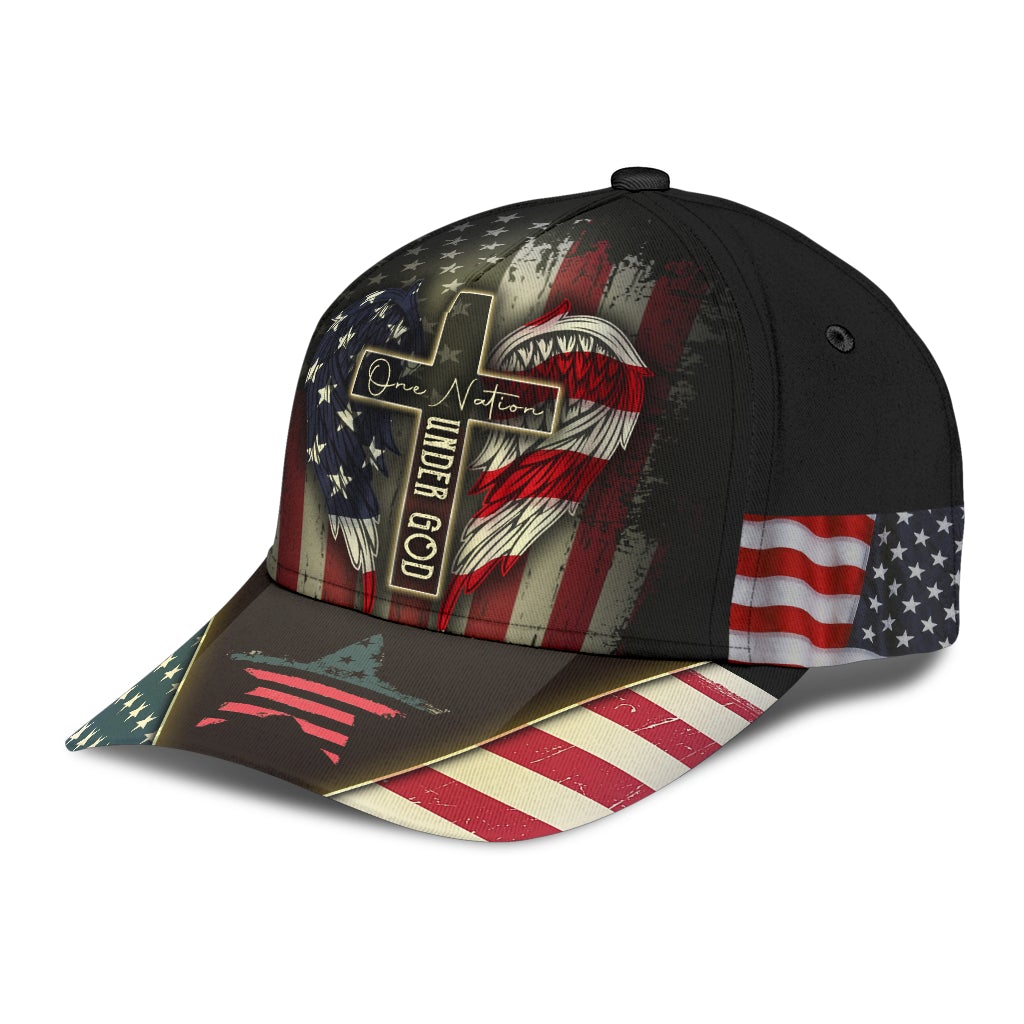 American One Nation Under God Classic Cap For Comfortable Casual Wear Holidays And Outdoor Trips