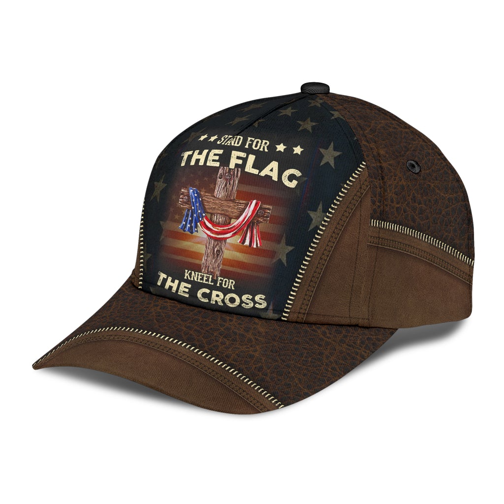 Stand For Flag Kneel For Cross Classic Cap For Relaxed Daily Style Vacations And Festival Wear