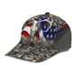 Deer Hunting American Flag Classic Cap For Beach Vacations Outdoor Trips And Everyday Comfort