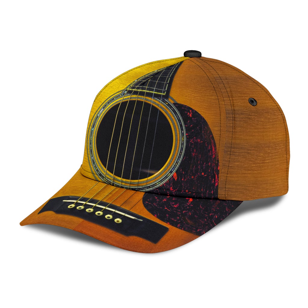 Guitar Gift Music Lover Classic Cap For Summer Vacations Parties And Outdoor Events
