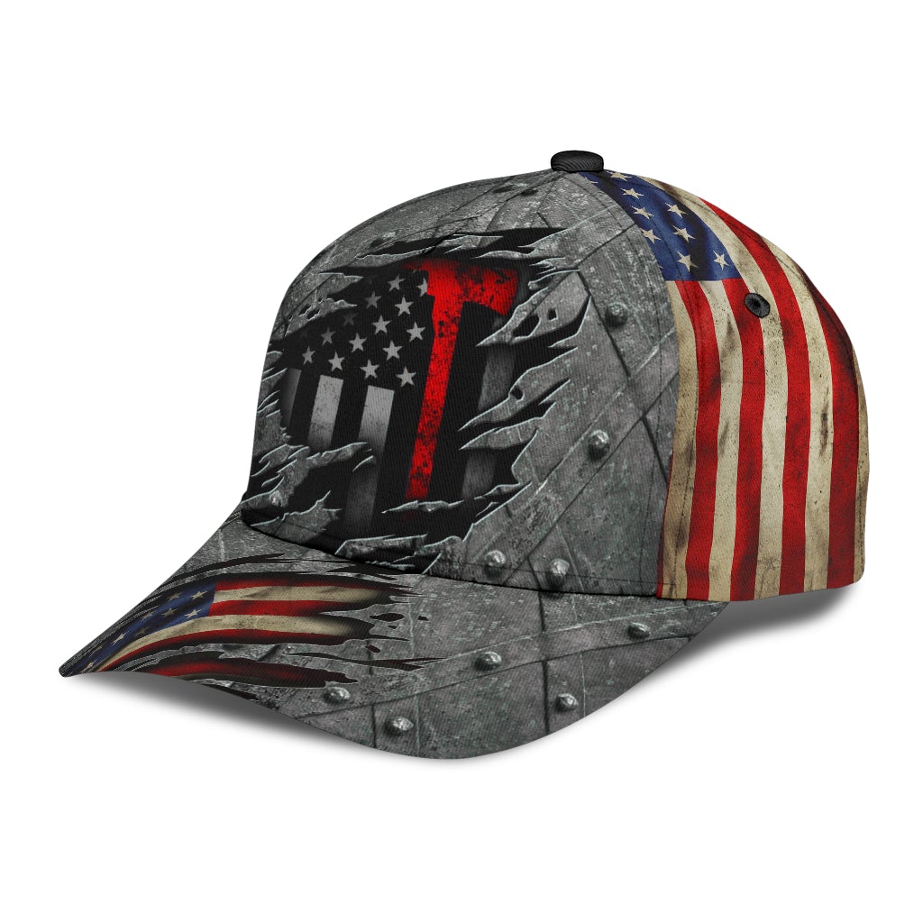 Back The Red Crack American Flag Classic Cap For Festivals Travel Adventures And Casual Gift Giving
