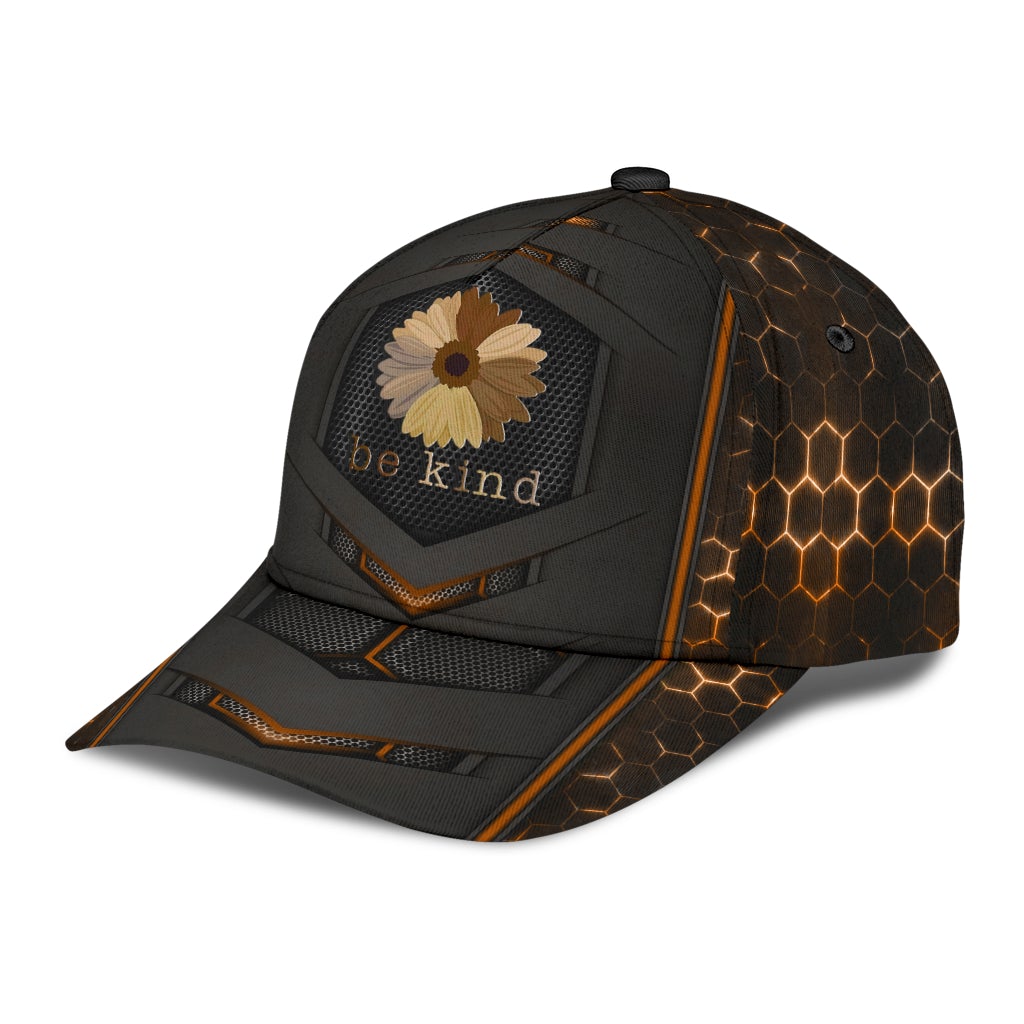 Sunflower Be Kind Positive Message Classic Cap For Weekend Outings Holidays And Thoughtful Gifting