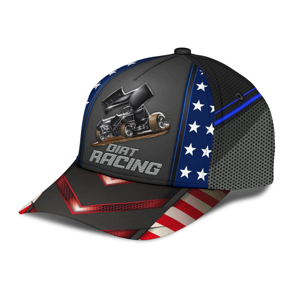 Dirt Track Racing American Freedom Classic Cap For Festivals Travel Adventures And Casual Gift Giving