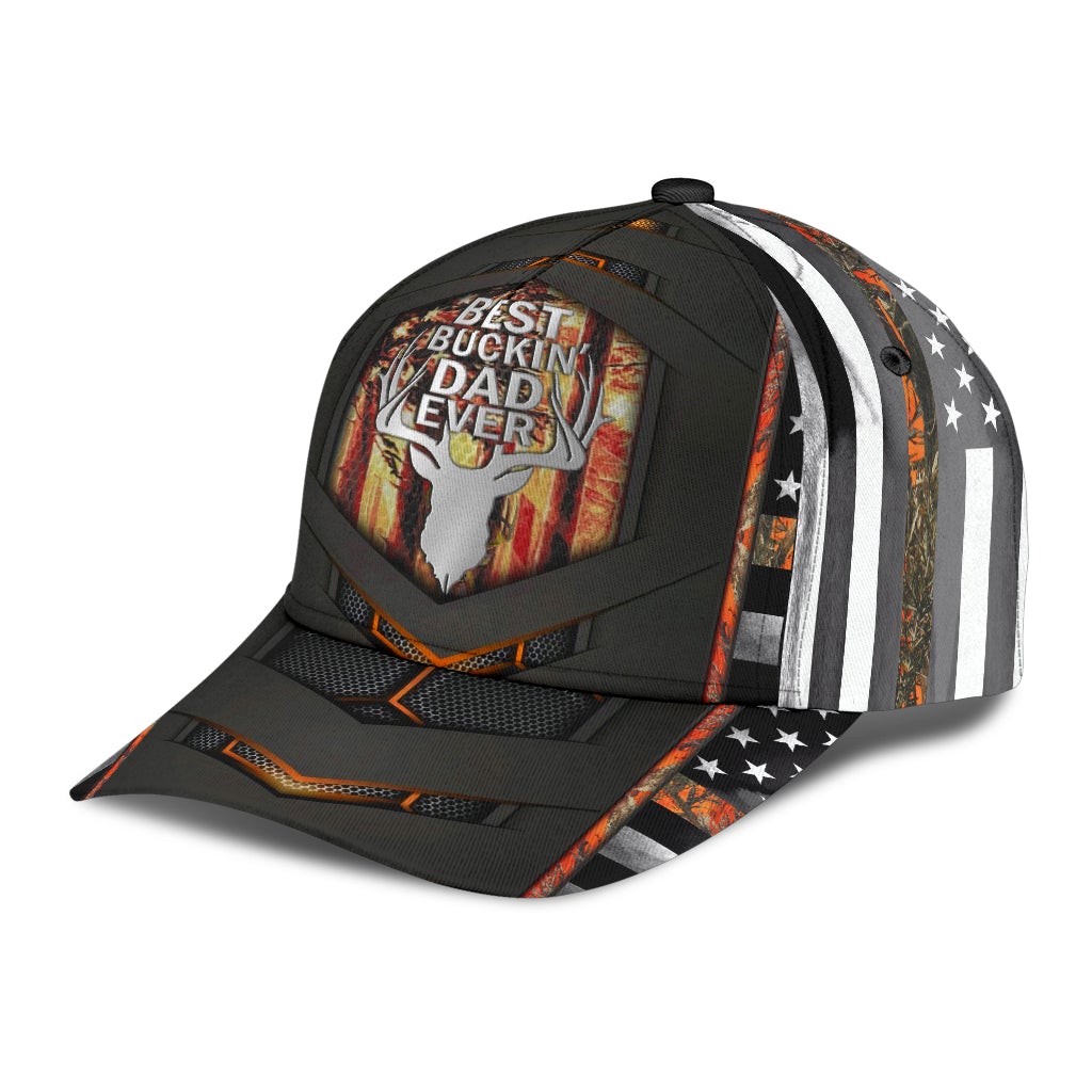 Hunting Best Buckin Dad Ever Classic Cap For Festivals Vacations Outdoor Fun And Daily Comfort