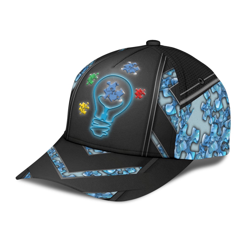 Blue Autism Awareness Support Classic Cap For Everyday Wear Vacations And Seasonal Activities