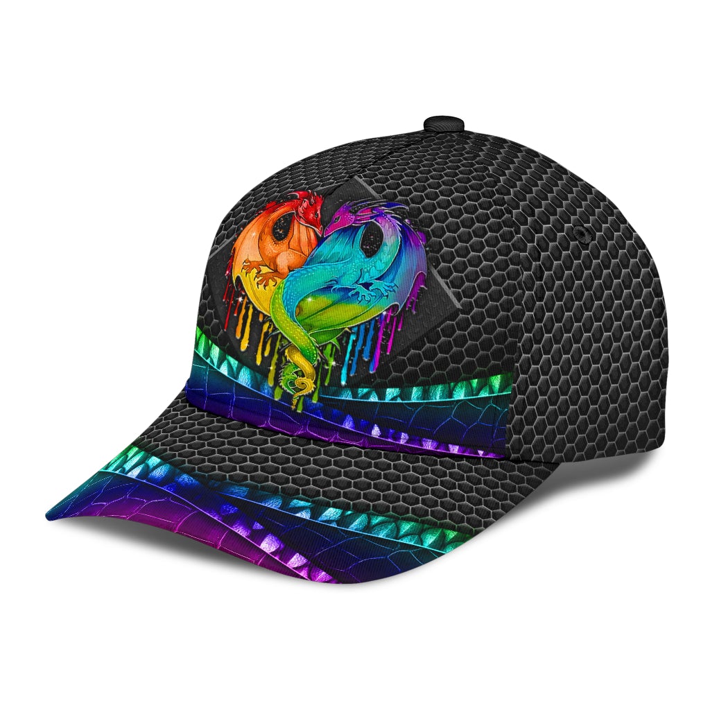 Love LGBT Dragon Pride Fantasy Classic Cap For Festivals Travel Adventures And Casual Gift Giving