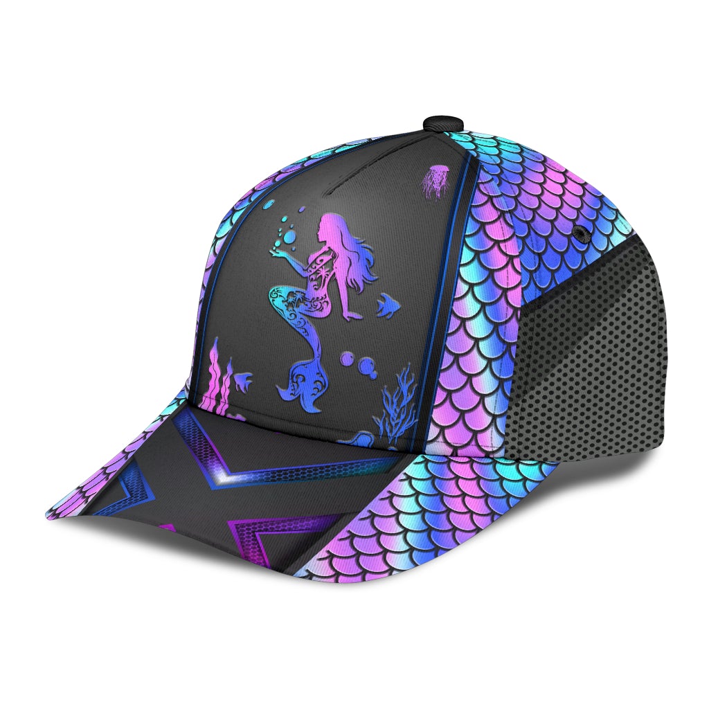 Mermaid Hologram Fantasy Ocean Classic Cap For Outdoor Travel Parties And Thoughtful Holiday Gifting