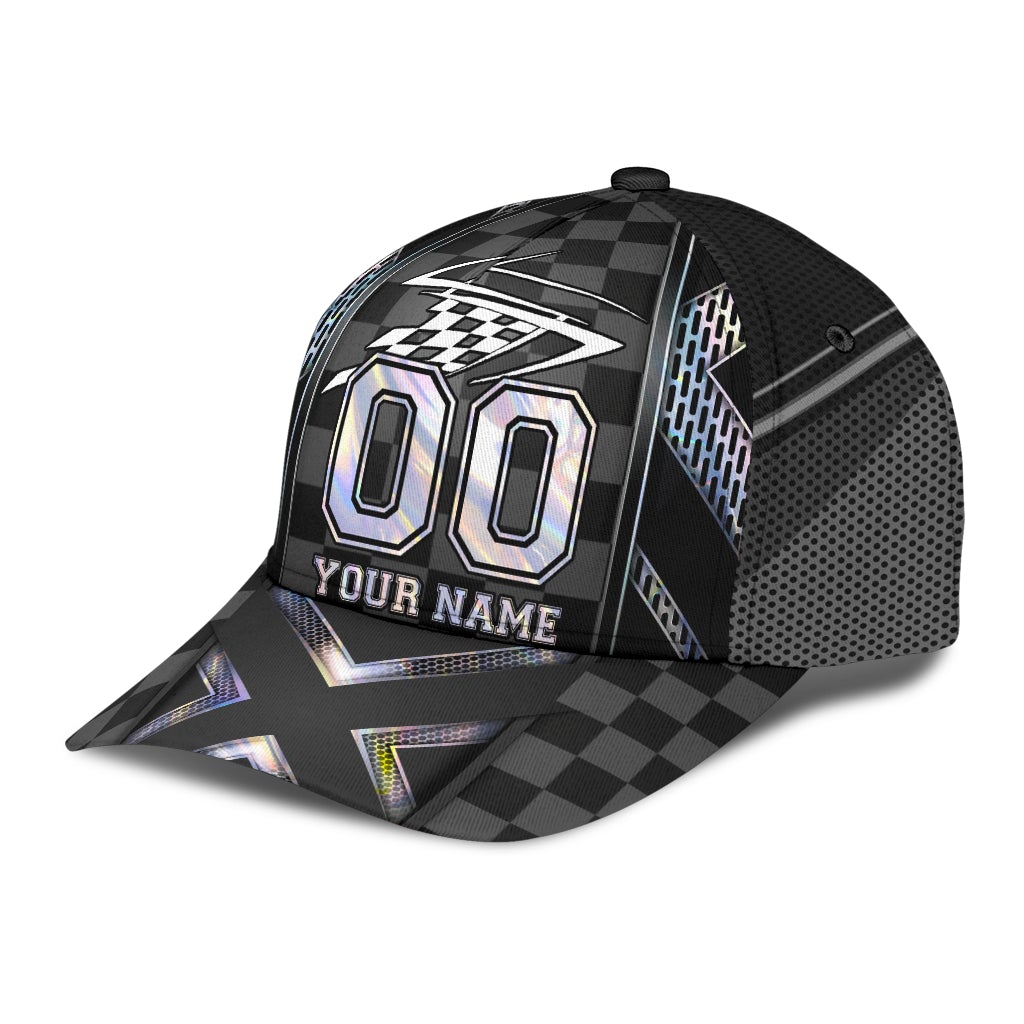 Custom Racing Hologram Personalized Name Number Classic Cap For Casual Adventures Parties And Seasonal Styling