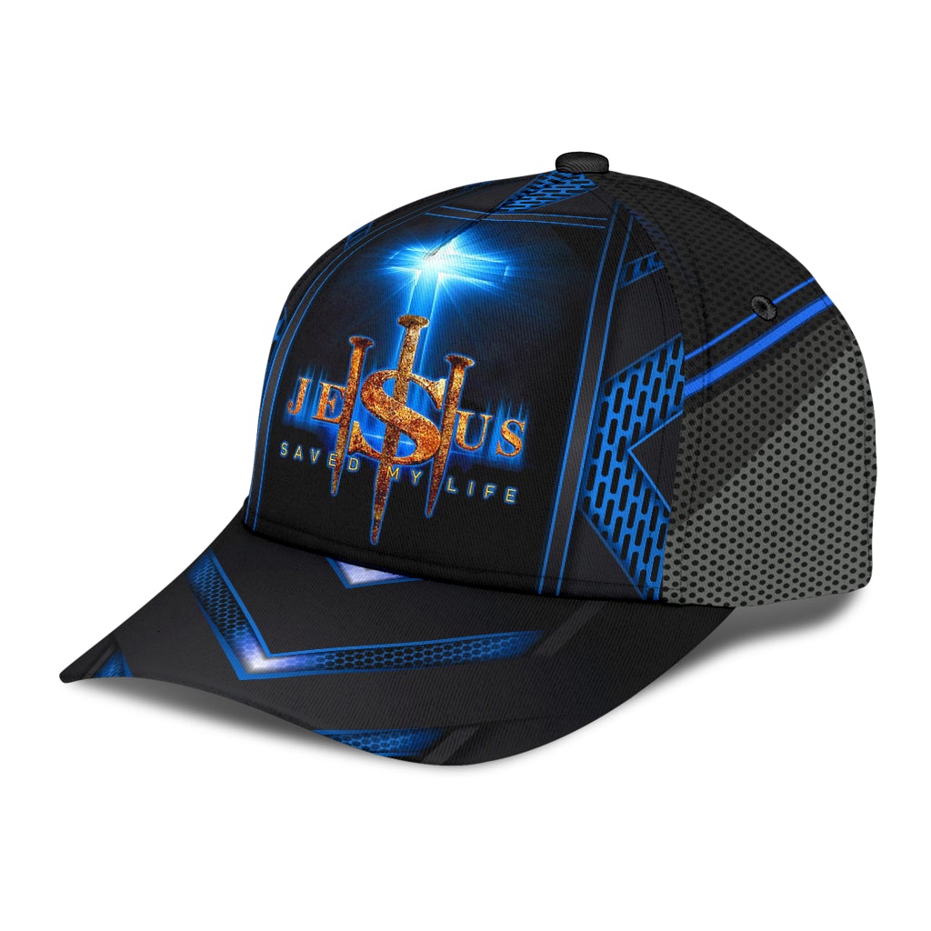 Faith Cross Blue Saved My Life Classic Cap For Summer Outings Festivals And Relaxed Daily Wear