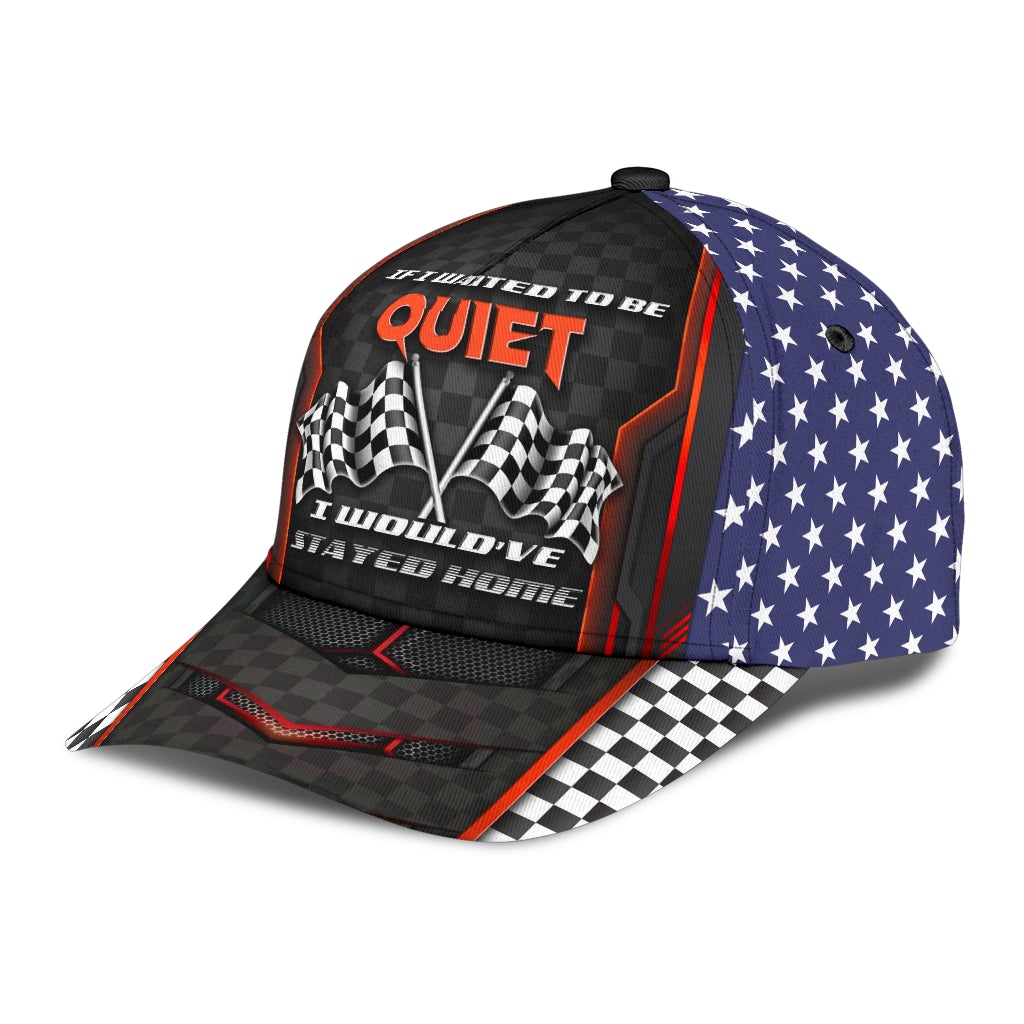 Racing American Loud Attitude Classic Cap For Relaxed Daily Style Vacations And Festival Wear