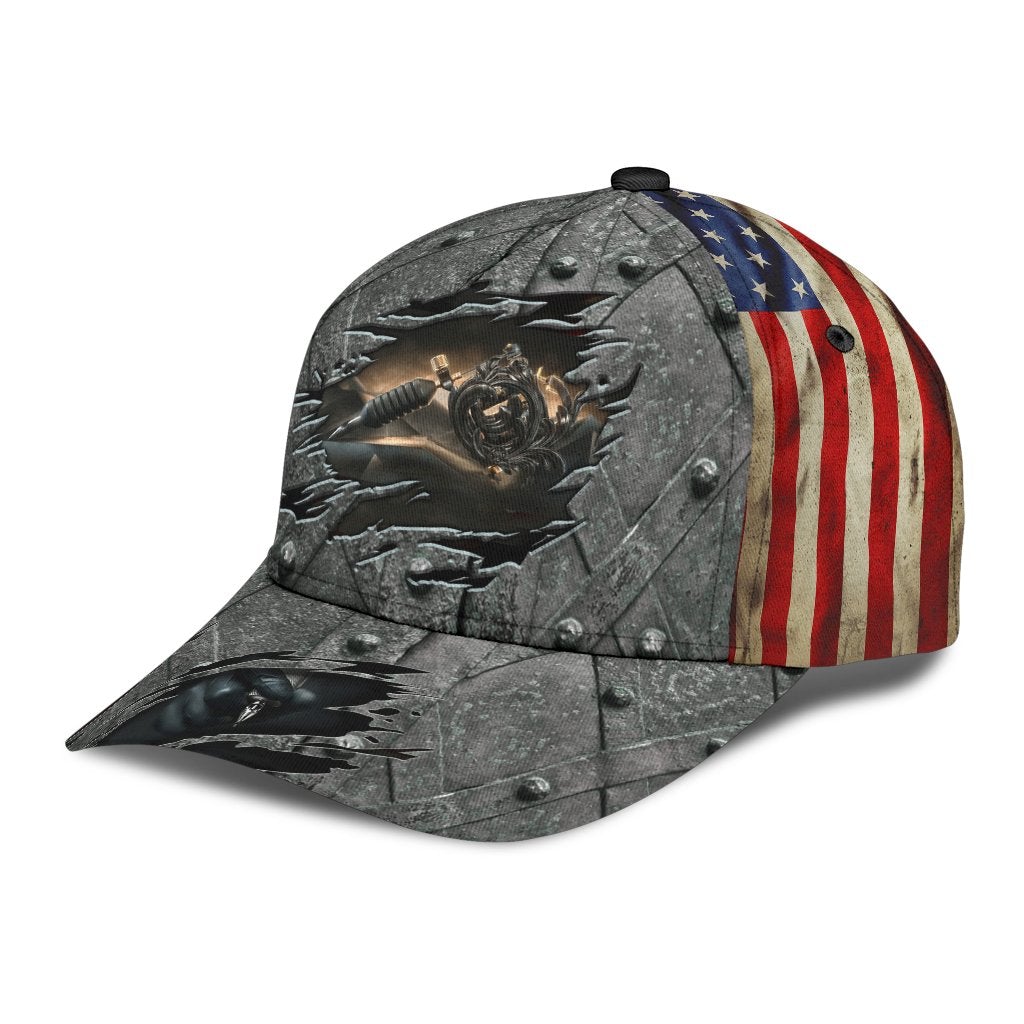 Tattoo Black Hand Art Classic Cap For Outdoor Activities Weekend Trips And Casual Wear