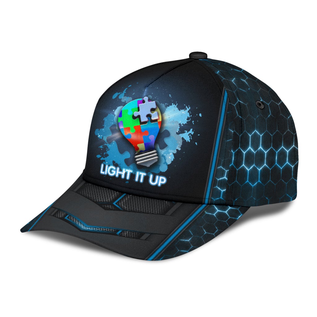 Autism Awareness Light It Up Classic Cap For Vacations Festivals Parties And Everyday Outfits