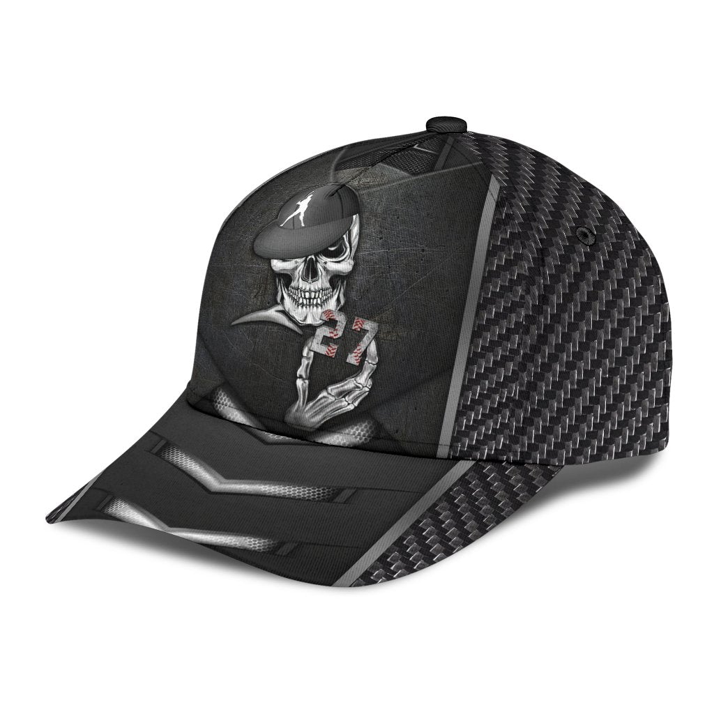 Custom Baseball Skull Personalized Name Classic Cap For Weekend Adventures Festivals And Gift Giving
