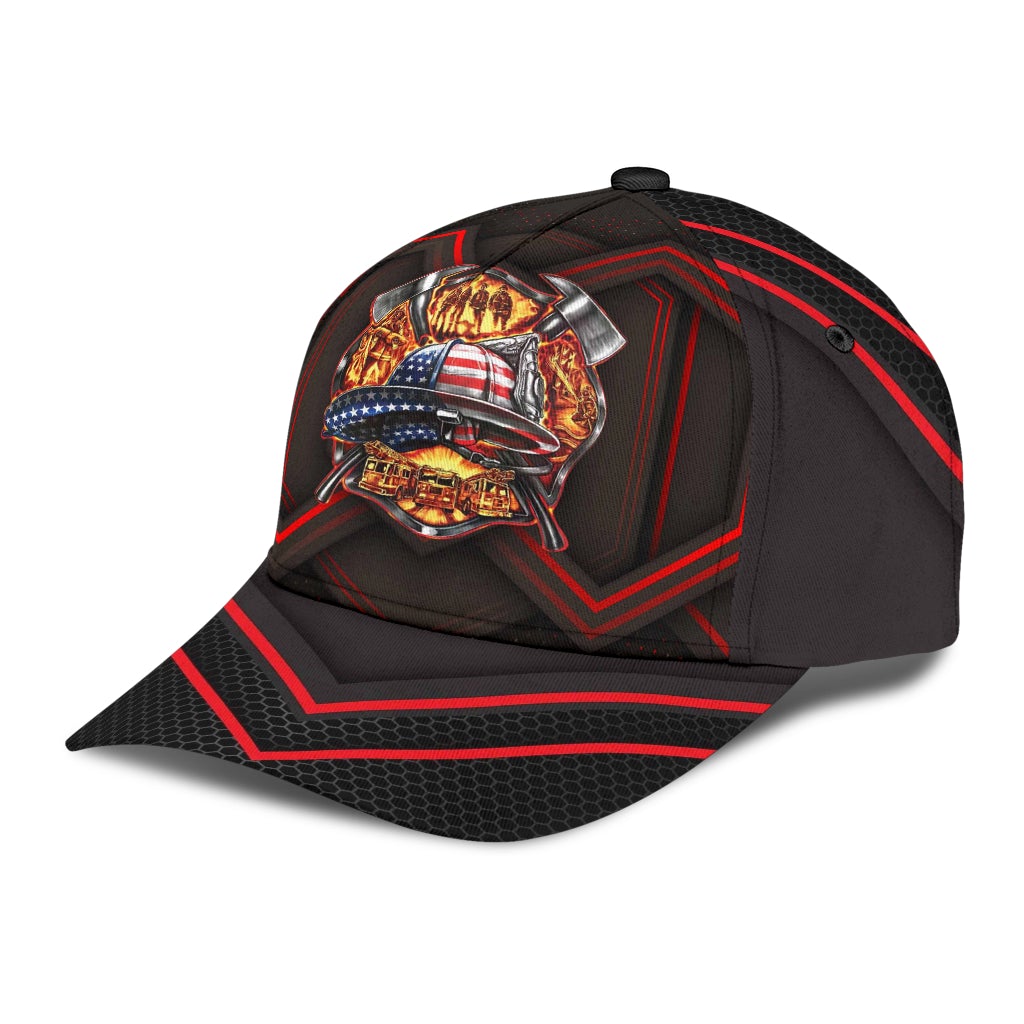 Firefighter Back The Red Support Tribute Classic Cap For Casual Travel Parties And Comfortable Outdoor Wear