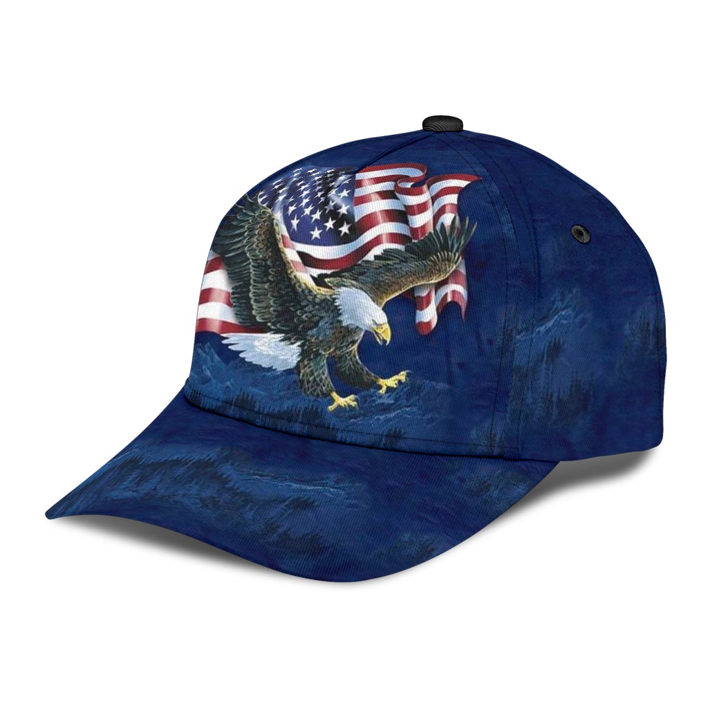 Eagle Blue Freedom Bird Classic Cap For Everyday Wear Vacations And Seasonal Activities