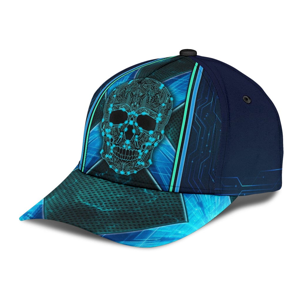 Modern Electric Skull Tech Classic Cap For Summer Activities Vacations And Comfortable Daily Wear