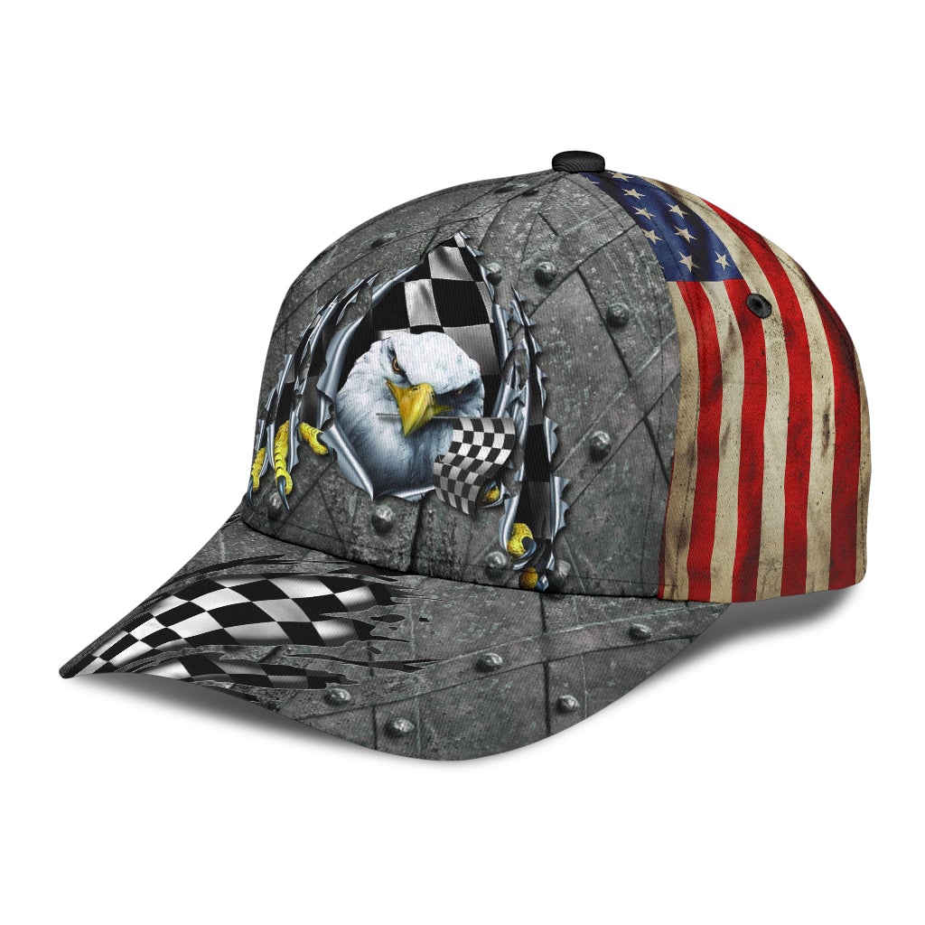 Racing Eagle Crack Motorsport Classic Cap For Holiday Adventures Parties And Comfortable Styling