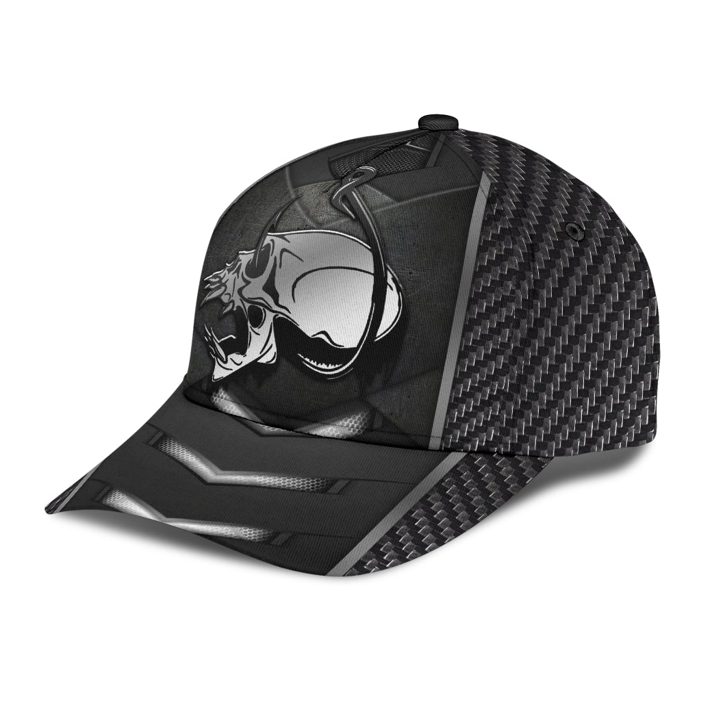Metal Skull Fishing Hook Classic Cap For Casual Outfits Vacations And Everyday Styling