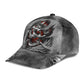 Skull Grey Pattern Classic Cap For Beach Vacations Outdoor Trips And Everyday Comfort