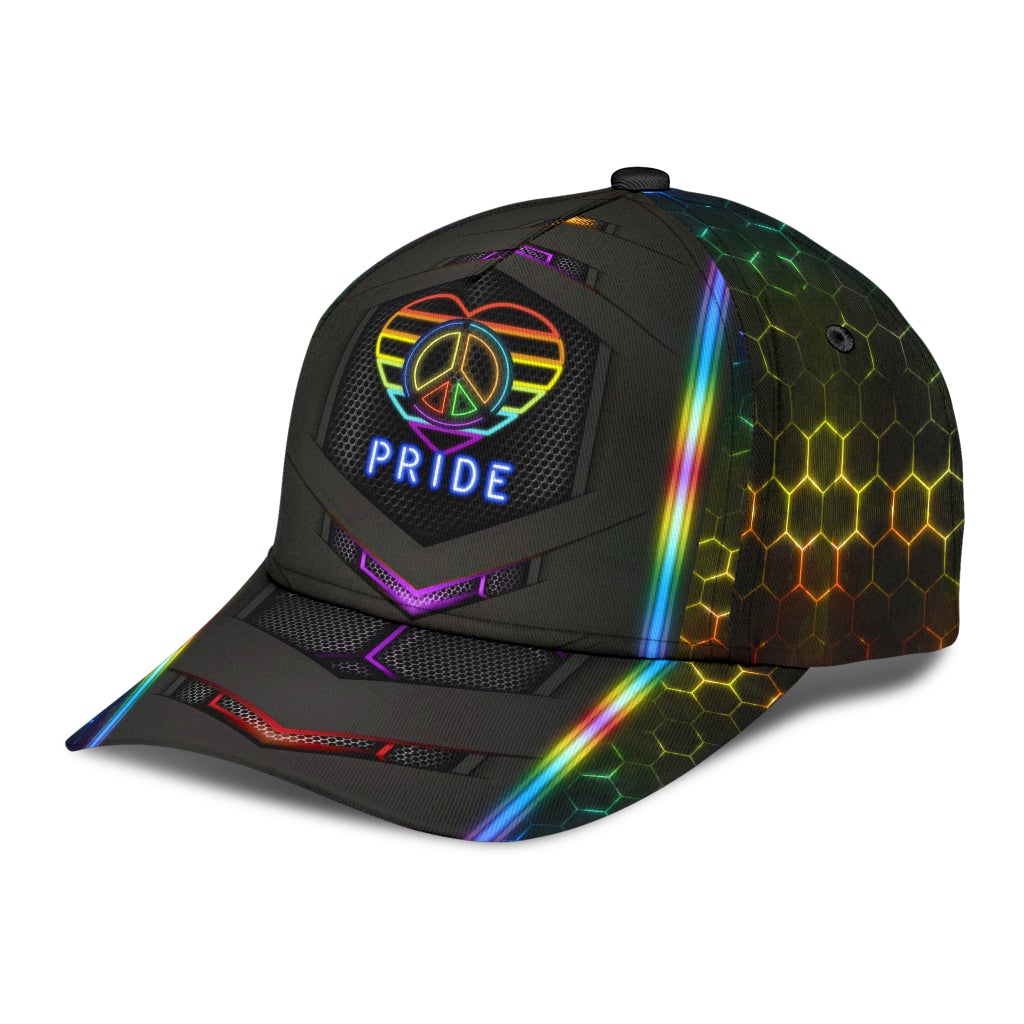 Peace Love Pride Classic Cap For Vacation Style Outdoor Activities And Daily Comfort