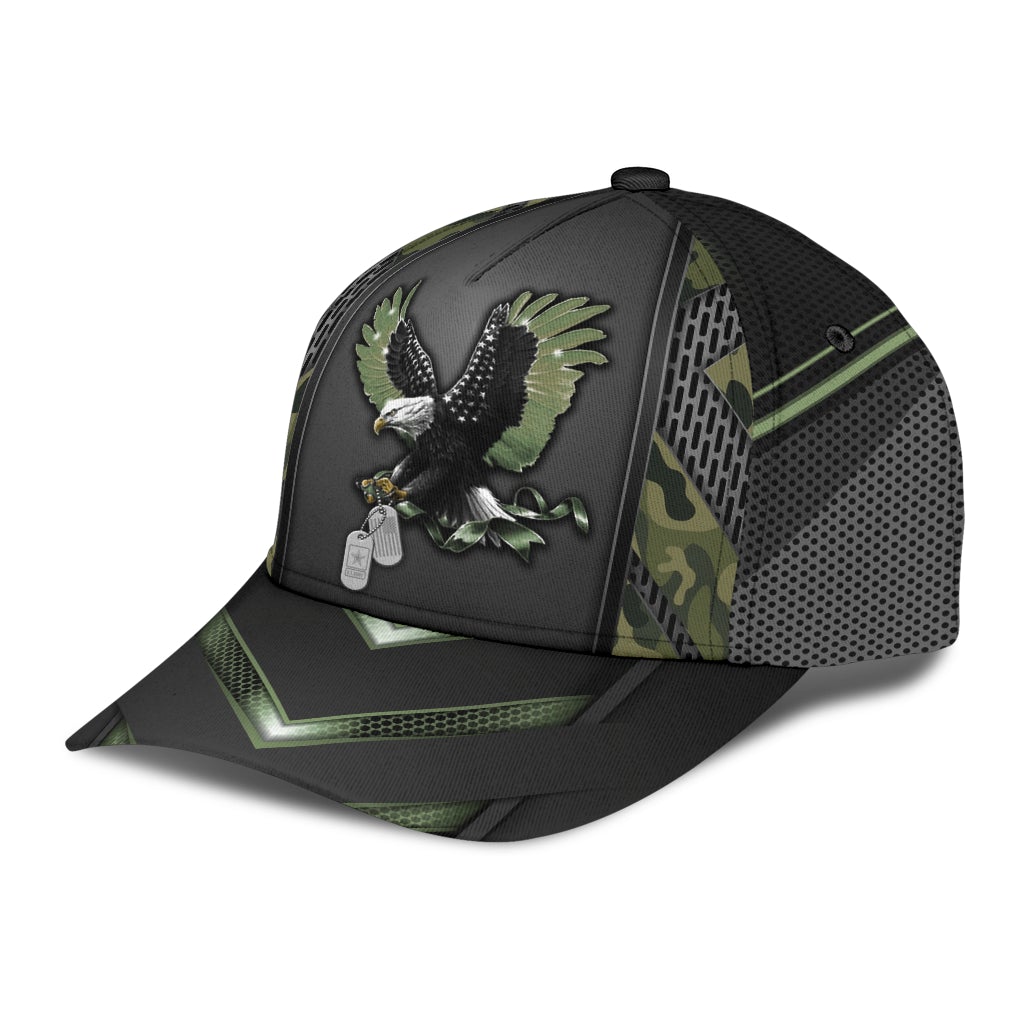 Green Eagle Camouflage Pattern Classic Cap For Beach Days Travel And Relaxed Everyday Outfits