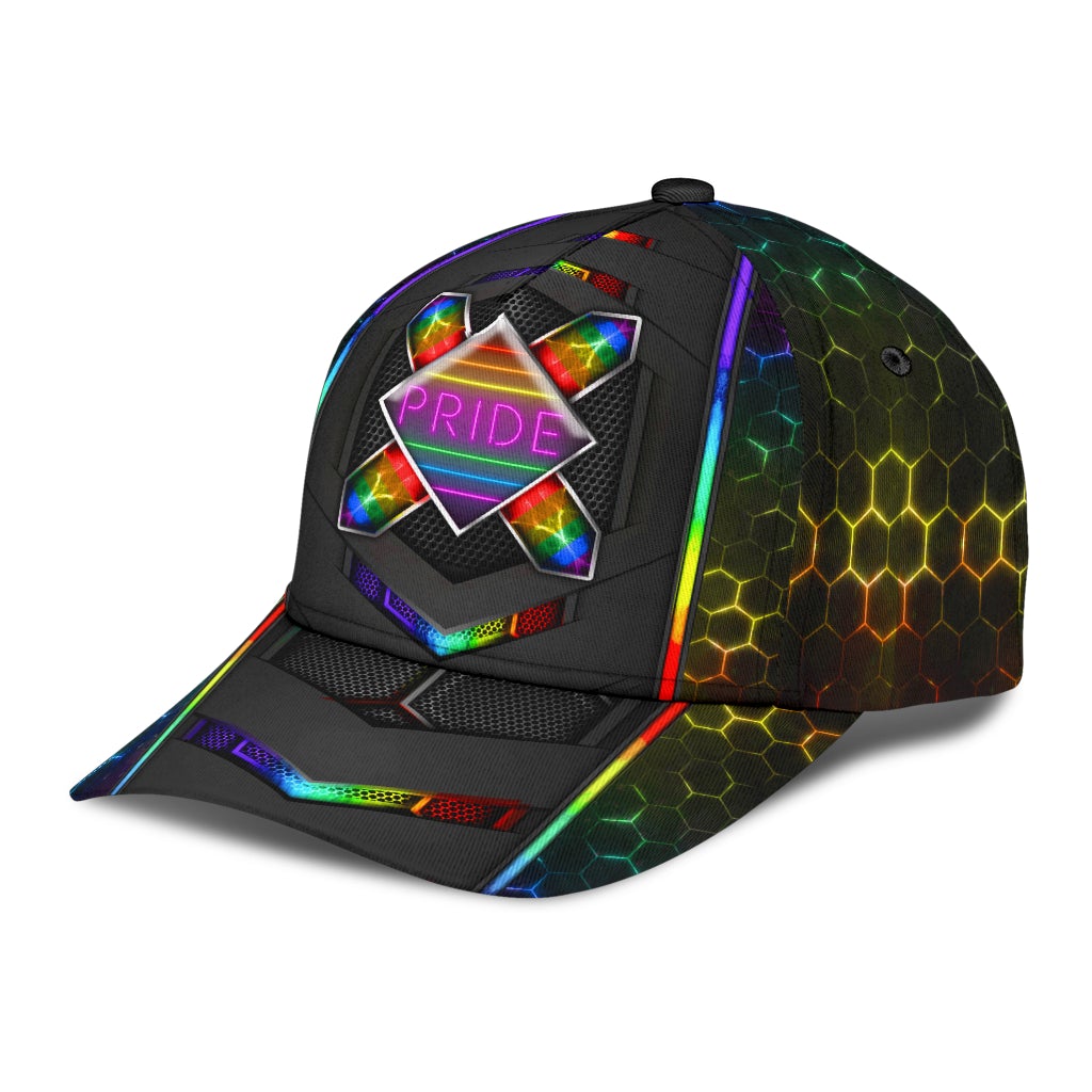 Pride Neon Pattern Classic Cap For Relaxed Outfits Outdoor Events And Holiday Trips