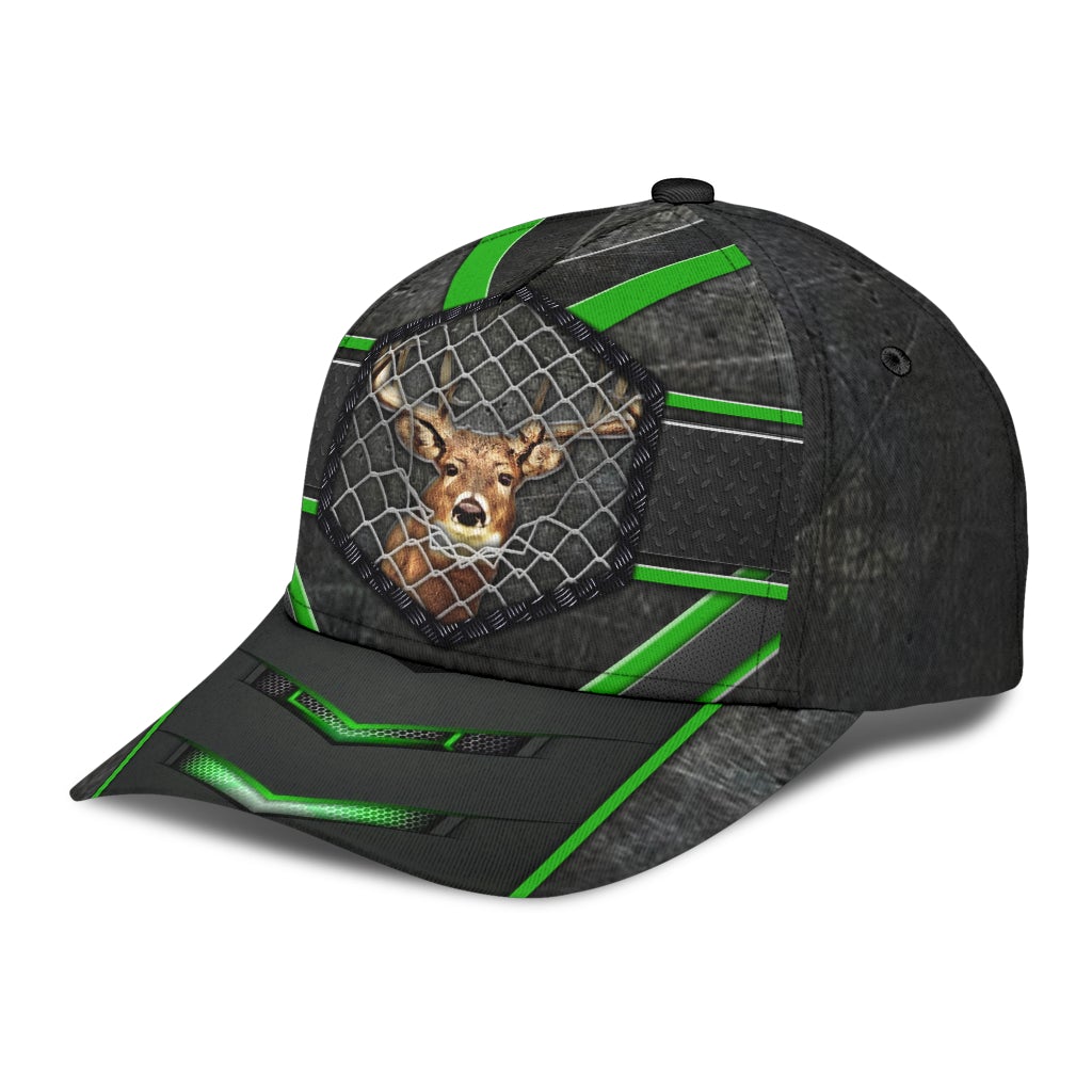 Deer Hunting Net Pattern Classic Cap For Festivals Holidays And Comfortable Everyday Wear