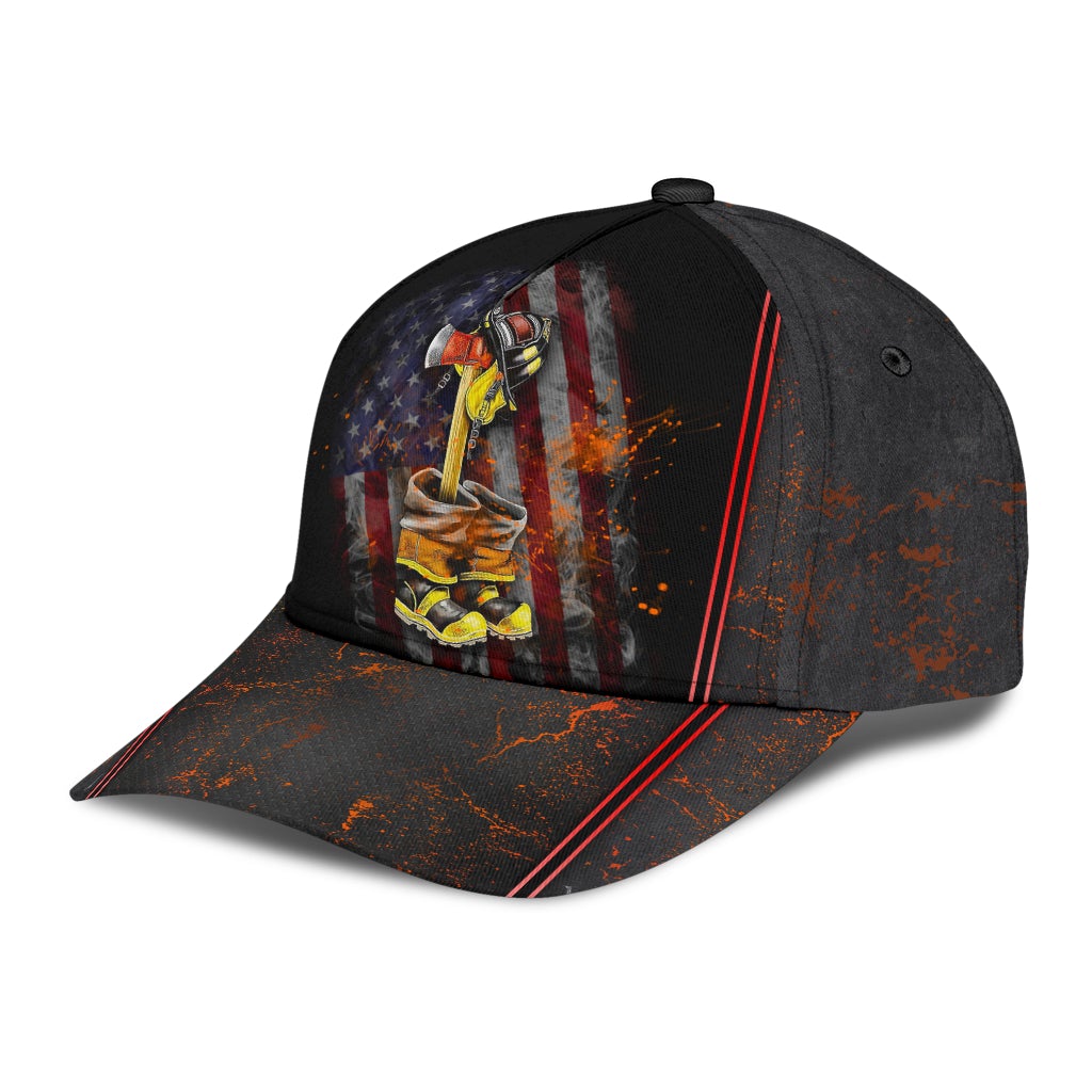 Proud Firefighter Hero Tribute Classic Cap For Daily Wear Travel And Outdoor Activities