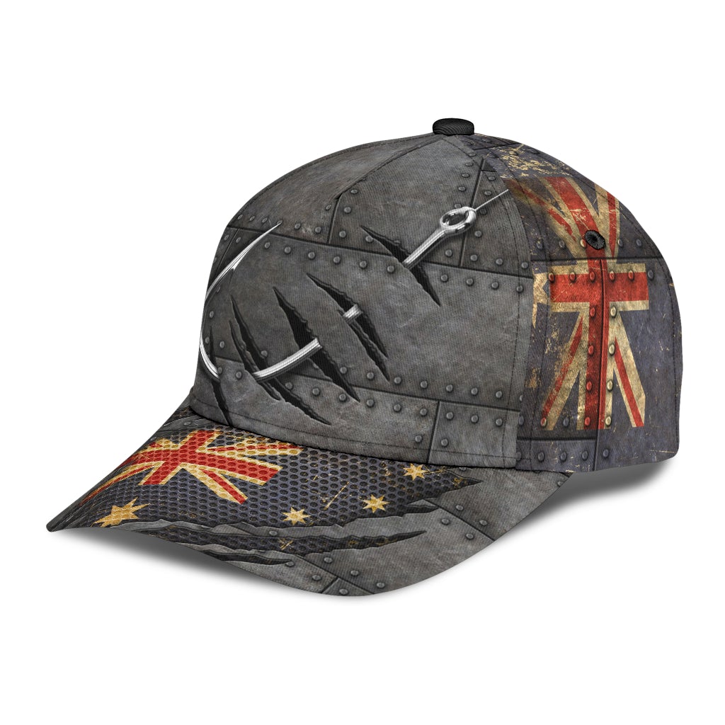 Fishing Australian Flag Outdoor Classic Cap For Outdoor Adventures Festivals And Casual Wear